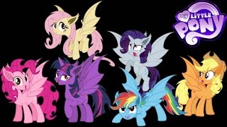 My Little Pony Transforms into Vampire Bats  Color Swap Mane 6 MLP  Coloring Videos For Kids [upl. by Zoila]