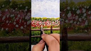 Acrylic Painting of Beautiful Flower Garden shortspainting [upl. by Virgil]