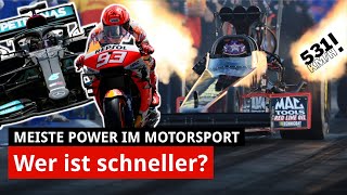 Alle gegen F1 Wer ist wirklich die schnellste Rennserie der Welt  MotoGP Indy NASCAR Dragster [upl. by Shreeves570]