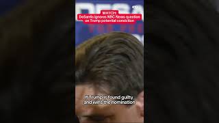 WATCH DeSantis ignores question about Trump [upl. by Oicapot]