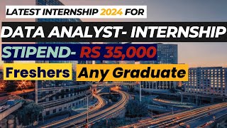 Internship for Data Analyst Training Program  Any Graduate  Data Analyst Job For Freshers [upl. by Dolli614]