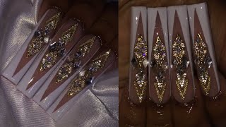 ACRYLIC PRESS ONS  😍  AVOID SHRINKING PRESS ON NAILS   PRESS ON NAIL TUTORIAL ✨ [upl. by Schulman]