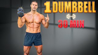 30Minute Full Body Strength Workout with One Dumbbell – Perfect for Home Fitness [upl. by Ardek]