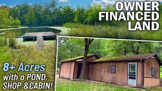 Land with CABIN POND amp SHOP Owner Financed Land for Sale Missouri WR12 land cabin homestead [upl. by Ylerebmik]