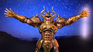 Aldebaran Taurus Toro Bandai Gold Ex Revival Pose Session Myth Cloth collection [upl. by Narhet259]