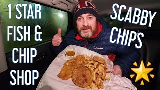 SCABBY CHIPS one star fish amp chip shop review Peterlee TASTING BRITAINS LOW STAR TAKEAWAYS [upl. by Isolt303]