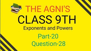 Part20 Question28 Exponents and Powers [upl. by Nwadal]