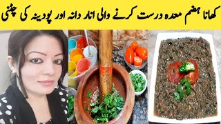 Anar Dana Aur Pudina Ki Chatni RecipeHealthy Chatni By Maria Ansari Maria Anasari Food Secrets [upl. by Hebrew]