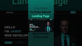 Portfolio Website Using HTML amp CSS  Step by Step Tutorial  Fast Code [upl. by Prudhoe]