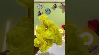 Foam flower bouquet 💐 craft diy shortvideo shorts youtubrshorts [upl. by Proudman357]