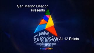 Junior Eurovision 2014  All 12 Points long version [upl. by Notsirt666]