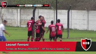 Newells 4  Godoy Cruz 0  Fecha 30  Torneo de reserva 201617 [upl. by Zacarias]