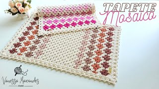 Tapete Mosaico em Crochê 💕 Por VanessaMarcondes crochet tapete [upl. by Anees2]