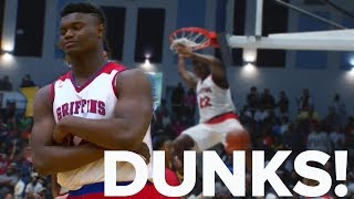 Zion Williamsons top dunks high school edition [upl. by Anitnoc673]