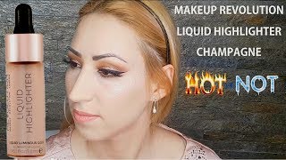 Makeup Revolution Liquid Highlighter  Champagne Review [upl. by Cirred681]