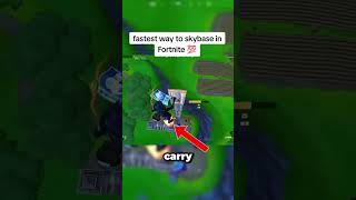 FASTEST way to sky base in FortniteNEW METHOD🫢 shorts funny fortnite [upl. by Nhguav813]