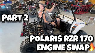 Polaris RZR 170  Honda 400EX Engine Swap Part 2 [upl. by Popele]