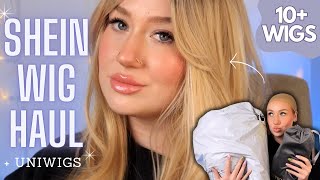 SHEIN WIG TRY ON HAUL  10 WIGS UNDER 14  FT UNIWIGS [upl. by Imuya]