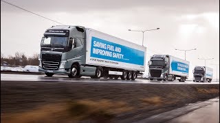 Volvo Trucks  Explaining the advantages with platooning [upl. by Eylrahc445]