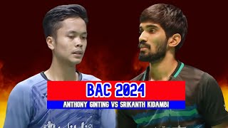 ANTHONY GINTING VS SRIKANTH KIDAMBI BADMINTON ASIA CHAMPIONSHIPS 2024 [upl. by Hanonew]