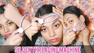 Honest review of sildne threading machine😍how to thread facial hair at homethreading at home [upl. by Wilfrid]