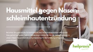 Hausmittel gegen Nasenschleimhautentzündung [upl. by Ainat722]