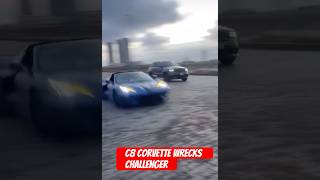 C8 wrecks hellcat challenger foryou automobile short shorts viralvideo hellcat corvette [upl. by Paco]