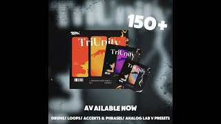 150 TriUnity Production Bundle  analog lab v drum kit accent amp phrase samples  more [upl. by Eigram162]