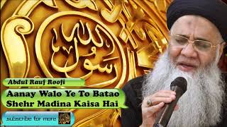 Aanay walo ye to batao shehr madina kaisa aai  Urdu Audio Naat  Abdul Rauf Roofi [upl. by Fleur]