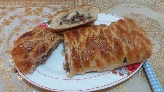 خبز الضفيرة محشي خفيف روعة وهايل خاصة في رمضان 😘😍 pain farci viande hachée et fromage [upl. by Calia]