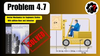 Solved Problem 47  Determine the reaction at each of the two front wheels A and rear wheels B [upl. by Yenroc]