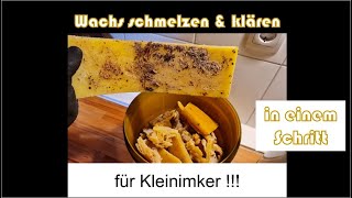 Wachs schmelzen und klären in einem Schritt  Bienenwachs schmelzen  Bienenwachs klären [upl. by Kele]