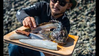 THE LAST CATCH AND COOK  Shore Fishing  Cabezon [upl. by Ainezey]