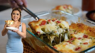 CHILE RELLENOS CASSEROLE Making Chile Rellenos Has NEVER Been This EASY and BEST PART No FRYING [upl. by Louisette]