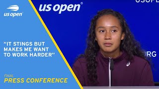 Leylah Fernandez Press Conference  2021 US Open Final [upl. by Isaacs893]