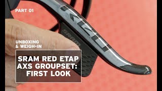 SRAM Red eTap ASX unboxing weighin quick glipmse [upl. by Joab]