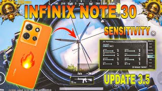 NEW UPDATE 35🔥INFINIX NOTE 30 PUBG SENSITIVITY😍INFINIX NOTE 30 SENSITIVITY😘NEW UPDATE SENSITIVITY [upl. by Soo]