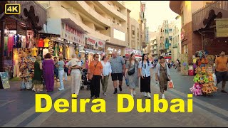 Deira Dubai Streets  Evening Walking Tour  28 Nov 2023 [upl. by Azilem]