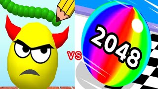 Draw to smah 🆚 Ball run 2048 walkthrough Gameplay new updates Levels [upl. by Kirwin]