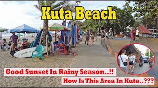 Beautiful Sunset In Kuta Beach During Rainy Season Will You Visit Kuta Soon Kuta Bali Update [upl. by Zinah]