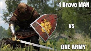 1 Man Army vs 1 Big Army Satisfying Battle  MountampBlade Bannerlord [upl. by Stoecker]