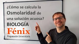 ¿Cómo se calcula la Osmolaridad de una solución acuosa [upl. by Carolee]