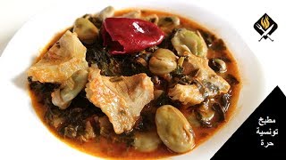 شكشوكة تونسية بالفول الأخضر والقنارية  أكلة غنية بالبروتين النباتي  Recette Chakchouka Tunisienne [upl. by Jannery835]