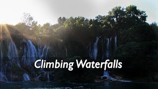 Climbing Kravica Waterfalls near Mostar Bosnia amp Hercegovina [upl. by Pamella]