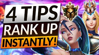 4 BEST TIPS to RANK UP END OF SEASON 13  Champion Tricks for ALL ROLES  LoL Guide [upl. by Currey]