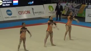 MAIA FIG Acro World Cup 2016  W3 Dyn  POR  Jessica Correia  Joana Patrocínio Susana Pinto [upl. by Saiasi]