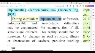 Part 3 A Literary Review on a Curriculum Implementation Problem [upl. by Kjersti]