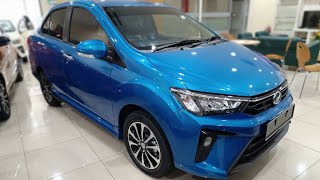 PERODUA BEZZA 2023  BLUE COLOR  WALKAROUND [upl. by Papotto]