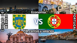 Versus  Ciudad de México vs Portugal  Economía PIB renta y salarios [upl. by Ical]