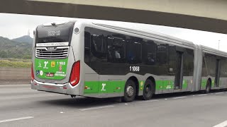 Ônibus Caio Millenium brt 2019 super articulado Santa Brígida 1 1068 MercedesBenz O500UDA [upl. by Cherian]